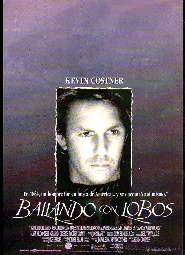 Cinema: GUIA PUBLICITARIA DE CINE DE LA PELICULA BAILANDO CON LOBOS. KEVIN COSTNER