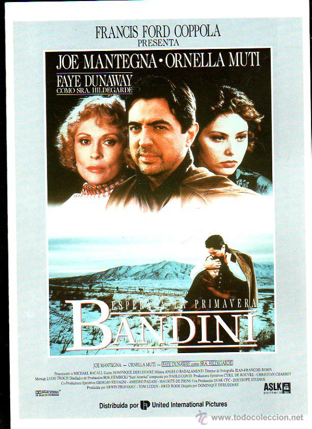 Cinema: GUIA PUBLICITARIA DE CINE DE LA PELICULA BANDINI. ESPERA A LA PRMAVERA. JOE MANTEGNA