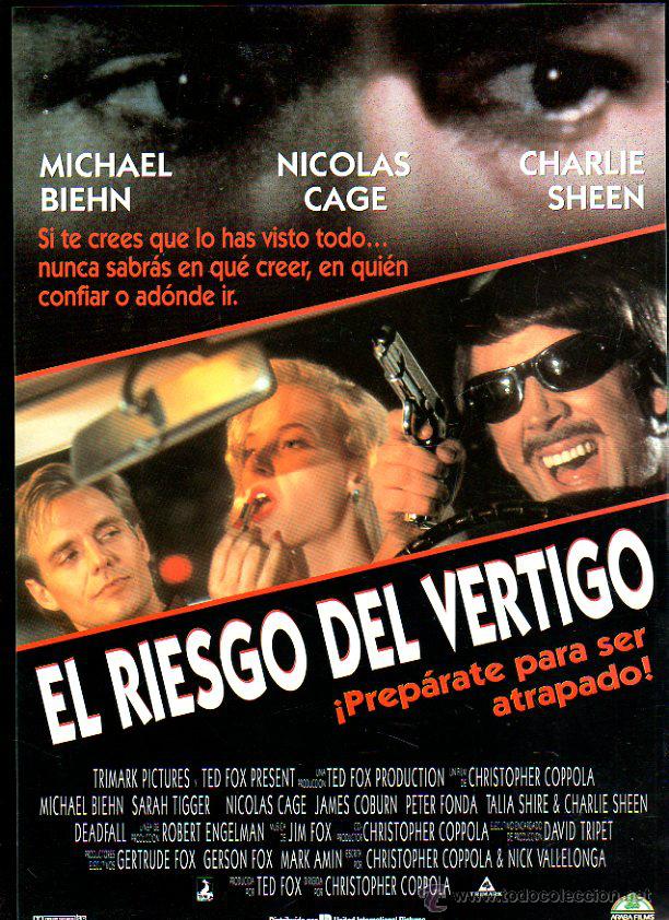 Kino: GUIA PUBLICITARIA DE CINE DE LA PELICULA EL RIESGO DEL VERTIGO. MICHAEL BIEHN. NICOLAS CAGE