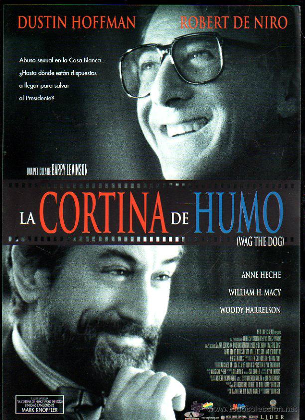 Cinema: GUIA PUBLICITARIA DE CINE DE LA PELICULA LA CORTINA DE HUMO. DUSTIN HOFFMAN.