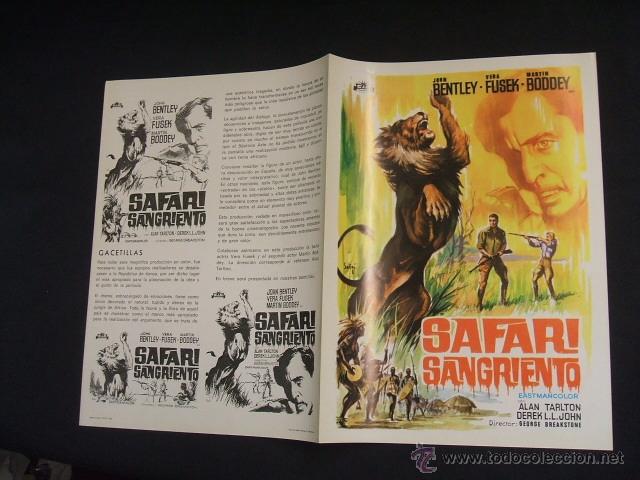 Cinema: GUIA PUBLICITARIA DE LA PELICULA SAFARI SANGRIENTO -