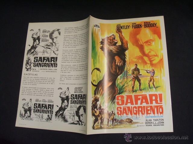 Cinema: GUIA PUBLICITARIA DE LA PELICULA SAFARI SANGRIENTO -