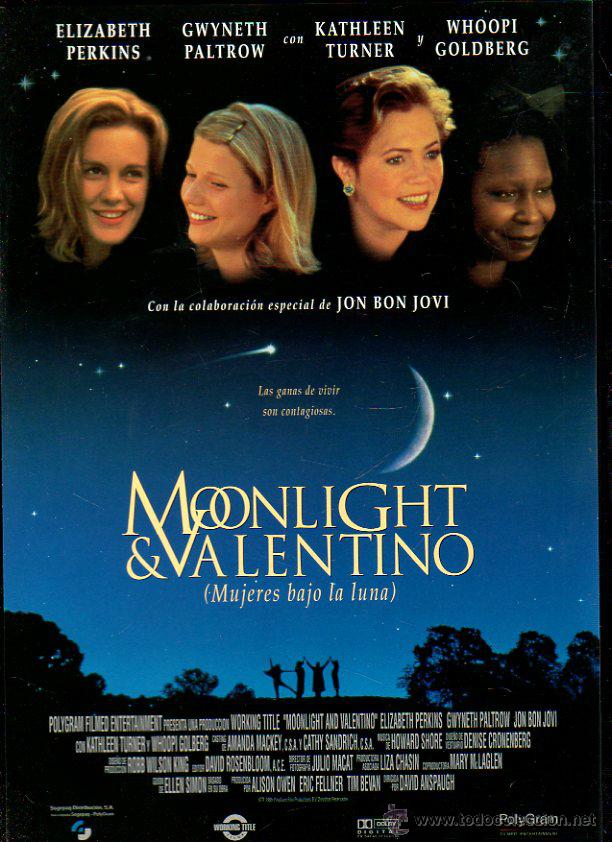 Cin&eacute;ma: GUIA PUBLICITARIA DE CINE DE LA PELICULA MOONLIGHT & VALENTINO (MUJERES BAJO LA LUNA).
