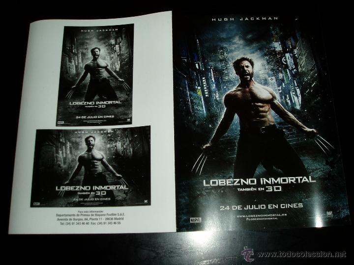 Cine: LOBEZNO INMORTAL. GUIA PUBLICITARIA DOBLE. ORIGINAL. NUEVO.