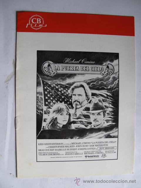 Kino: LA PUERTA DEL CIELO 10GUIAS X 25&euro; O 100GUIASX130&euro;