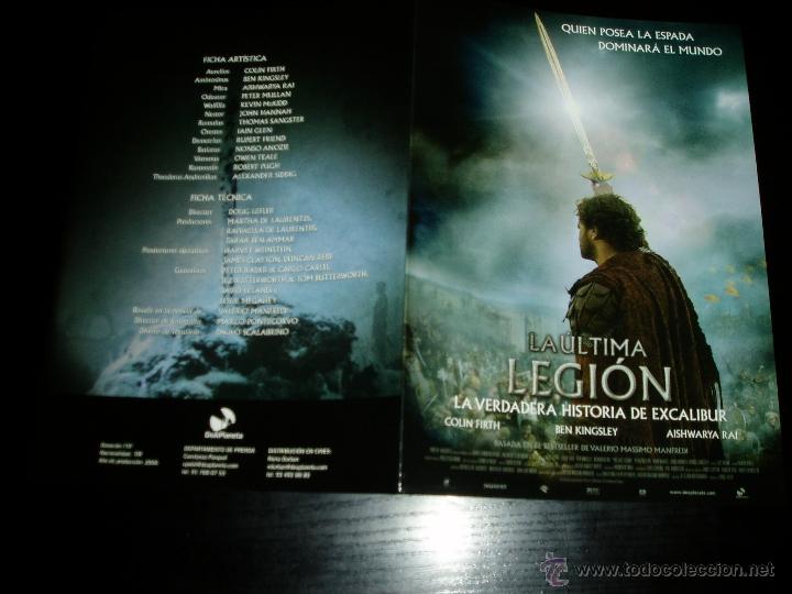 Cine: LA ULTIMA LEGION. GUIA PUBLICITARIA DOBLE ORIGINAL.MAGNIFICO ESTADO.NUEVO.