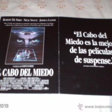 Cine: GUÍA DE LA PELÍCULA EL CABO DEL MIEDO, POR ROBERT DE NIRO. Lote 39806135