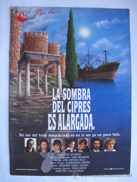 Cinema: LA SOMBRA DEL CIPRES ES ALARGADA  10GUIAS X 25&euro; O 100GUIASX130&euro;