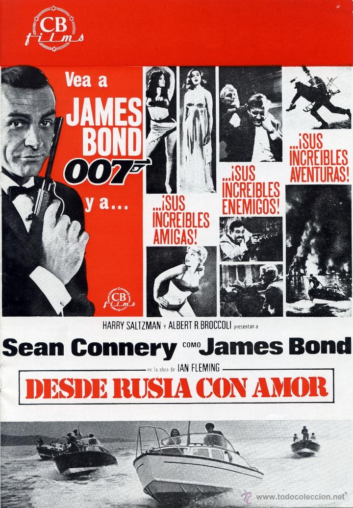 Cine: DESDE RUSIA CON AMOR  1963 (GUIA ORIGINAL 8 PAGINAS CON FOTOS) SEAN CONNERY JAMES BOND 007
