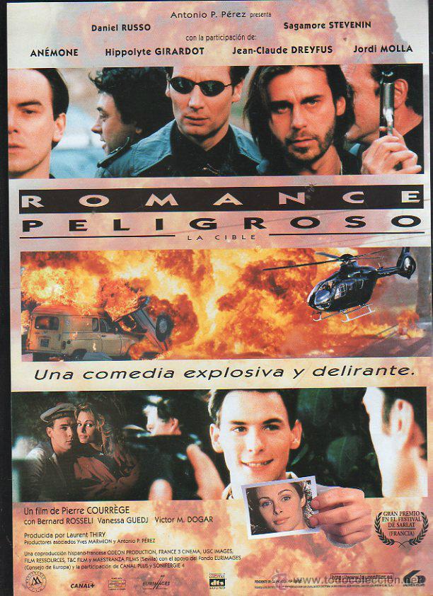 Cin&eacute;ma: GUIA PUBLICITARIA DE CINE DE LA PELICULA ROMANCE PELIGROSO. LA CIBLE. DANIEL RUSSO.
