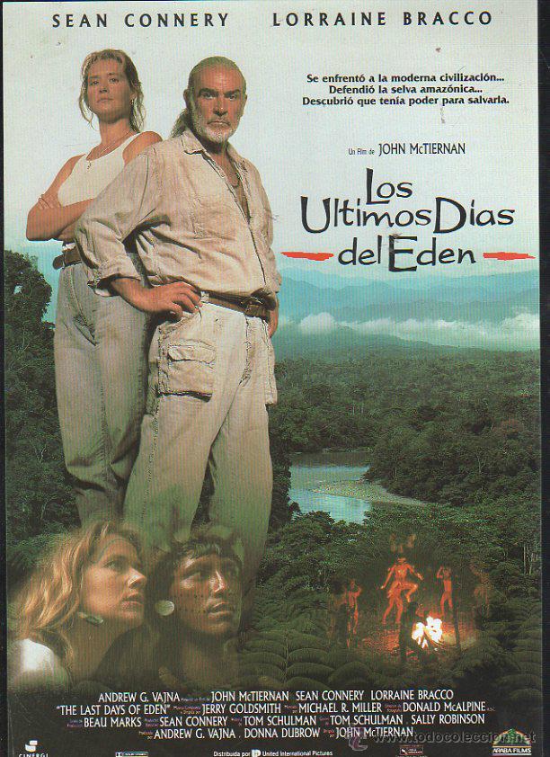 Kino: GUIA PUBLICITARIA DE CINE DE LA PELICULA LOS ULTIMOS DIAS DEL EDEN. SEAN CONNERY