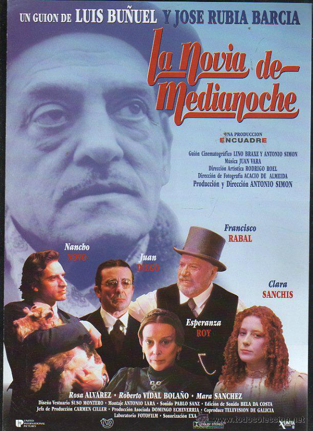 Kino: GUIA PUBLICITARIA DE CINE DE LA PELICULA LA NOVIA DE MEDIANOCHE. LUIS BU&Ntilde;UEL. JUAN DIEGO. PACO RABAL
