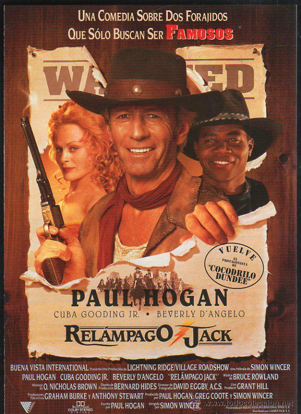 Cin&eacute;ma: GUIA PUBLICITARIA DE CINE DE LA PELICULA RELAMPAGO. PAUL HOGAN, CUBA GOODING JR.