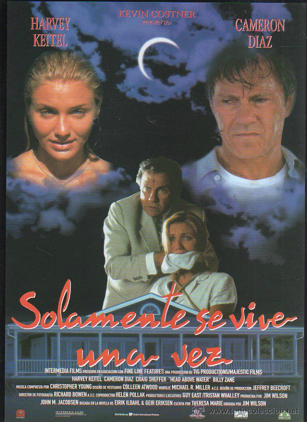 Cin&eacute;ma: GUIA PUBLICITARIA DE CINE DE LA PELICULA SOLAMENTE SE VIVE UNA VEZ. HARVEY KEITEL, CAMERON DIAZ