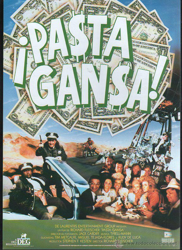 Cinema: GUIA PUBLICITARIA DE CINE DE LA PELICULA &iexcl;PASTA GANSA!. EDDIE DEEZEN, WENDY SHERMAN