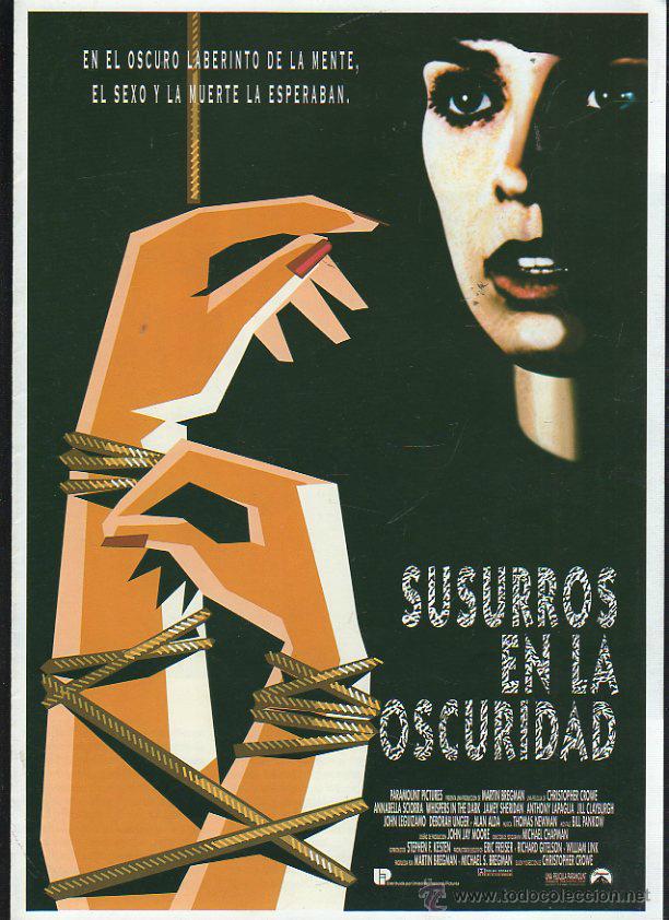 Cin&eacute;ma: GUIA PUBLICITARIA DE CINE DE LA PELICULA SUSURROS EN LA OSCURIDAD. ANNABELLA SCIORRA