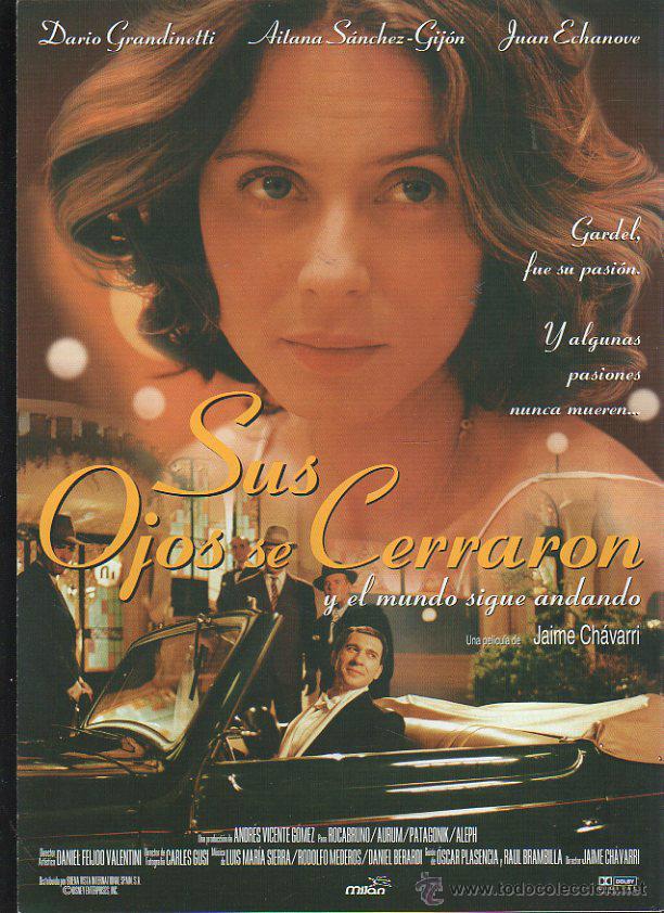 Cin&eacute;ma: GUIA PUBLICITARIA DE CINE DE LA PELICULA SUS OJOS SE CERRARON. AITANA SANCHEZ-GIJON.