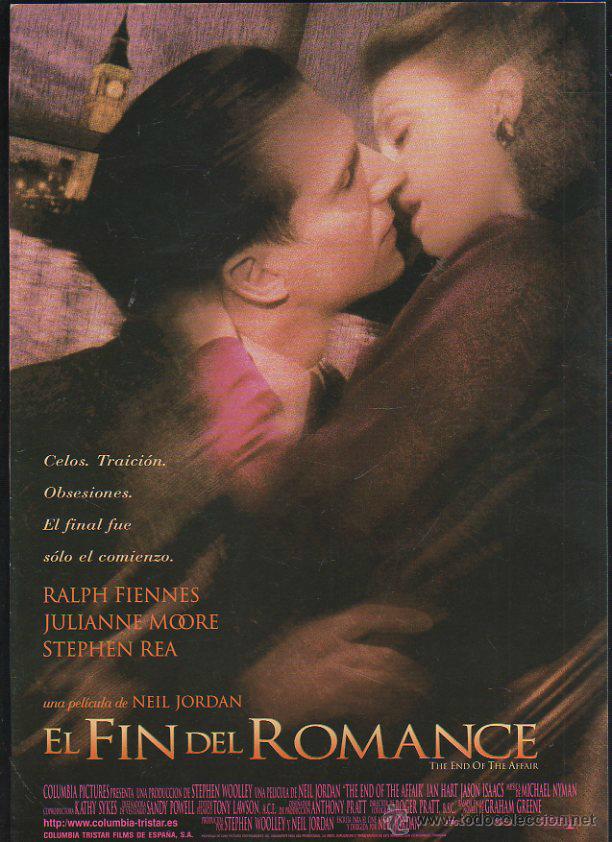 Cine: GUIA PUBLICITARIA DE CINE DE LA PELICULA EL FIN DEL ROMANCE. RALPH FIENNES