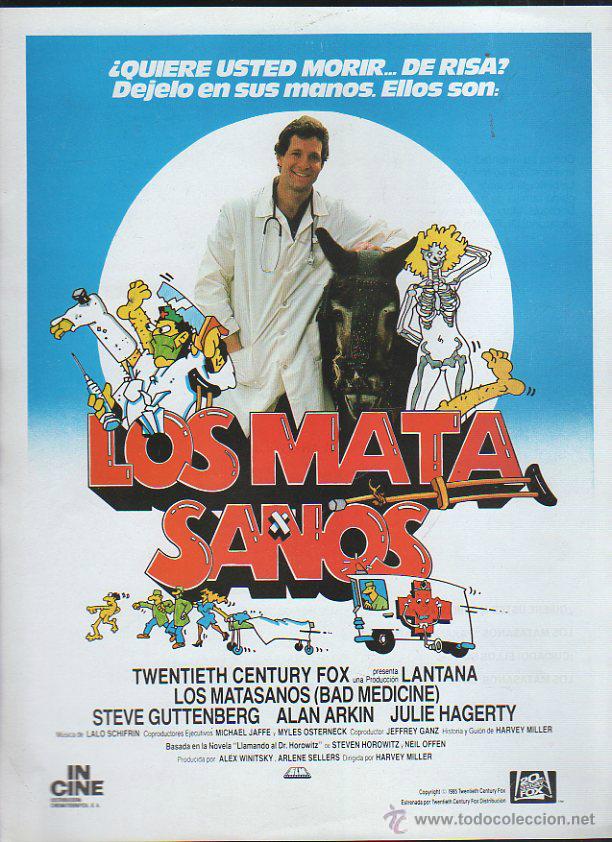 Cin&eacute;ma: GUIA PUBLICITARIA DE CINE DE LA PELICULA LOS MATASANOS. STEVE GUTTEMBERG