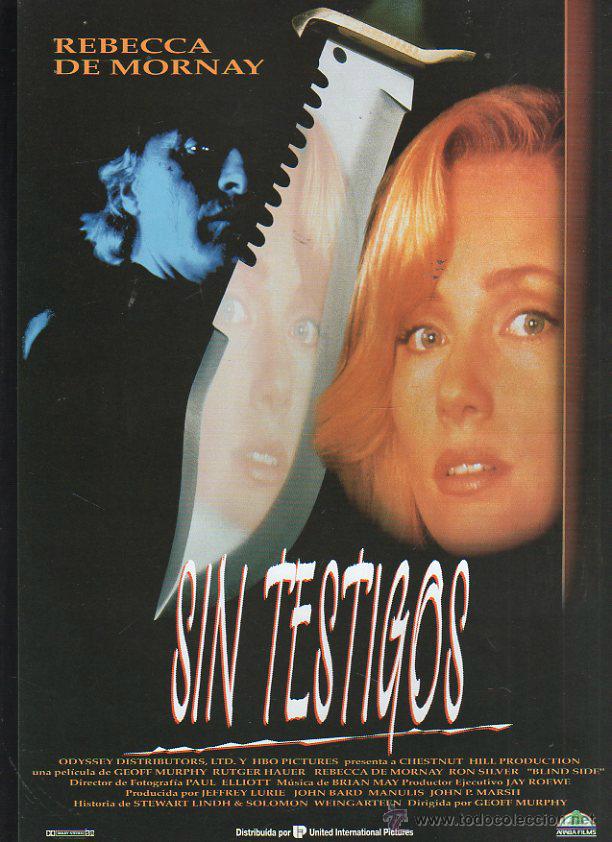 Cinema: GUIA PUBLICITARIA DE CINE DE LA PELICULA SIN TESTIGOS. REBECCA DE MORNAY