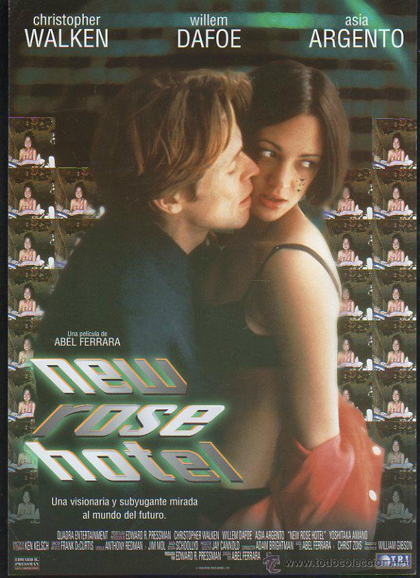 Cin&eacute;ma: GUIA PUBLICITARIA DE CINE DE LA PELICULA NEW ROSE HOTEL. CHRISTOPHER WALKEN, ASIA ARGENTO