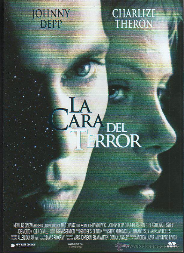 Cin&eacute;ma: GUIA PUBLICITARIA DE CINE DE LA PELICULA LA CARA DEL TERROR. JOHNNY DEPP, CHARLIZE THERON