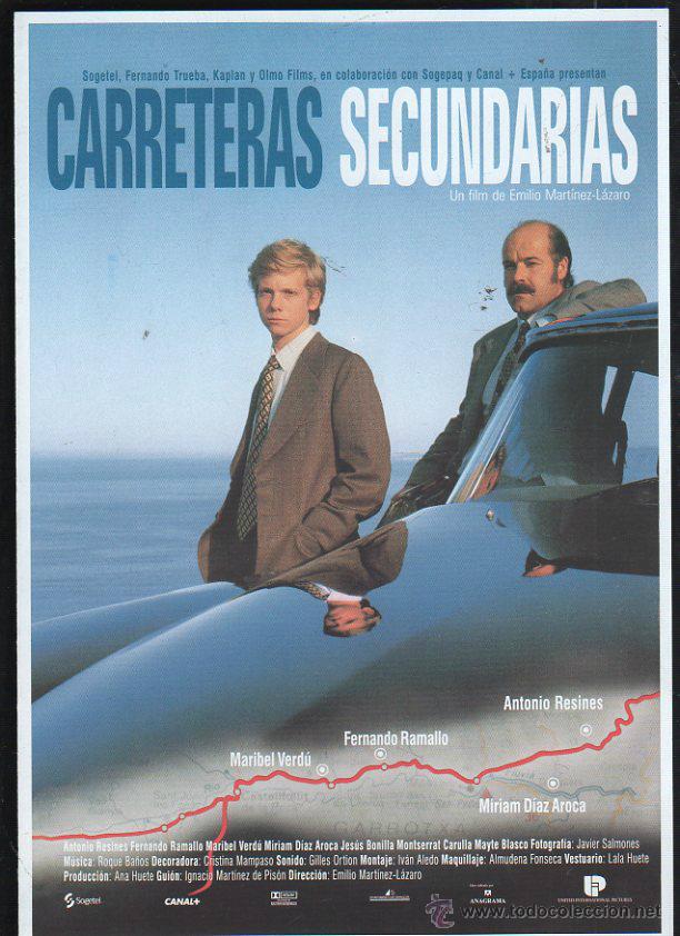 Cinema: GUIA PUBLICITARIA DE CINE DE LA PELICULA CARRETERAS SECUNDARIAS. ANTONIO RESINES, FERNANDO RAMALLO