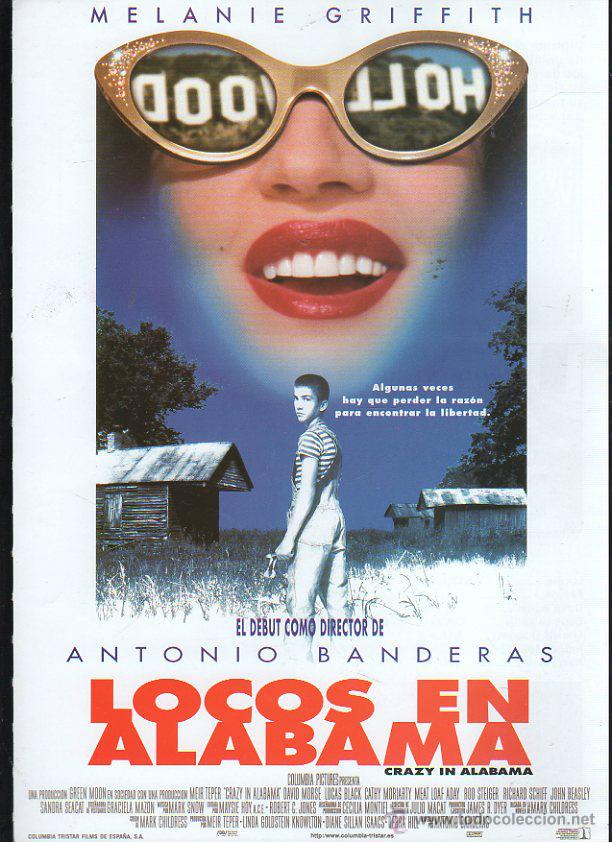 Kino: GUIA PUBLICITARIA DE CINE DE LA PELICULA LOCOS EN ALABAMA. MELANIE GRIFFITH, ANTONIO BANDERAS