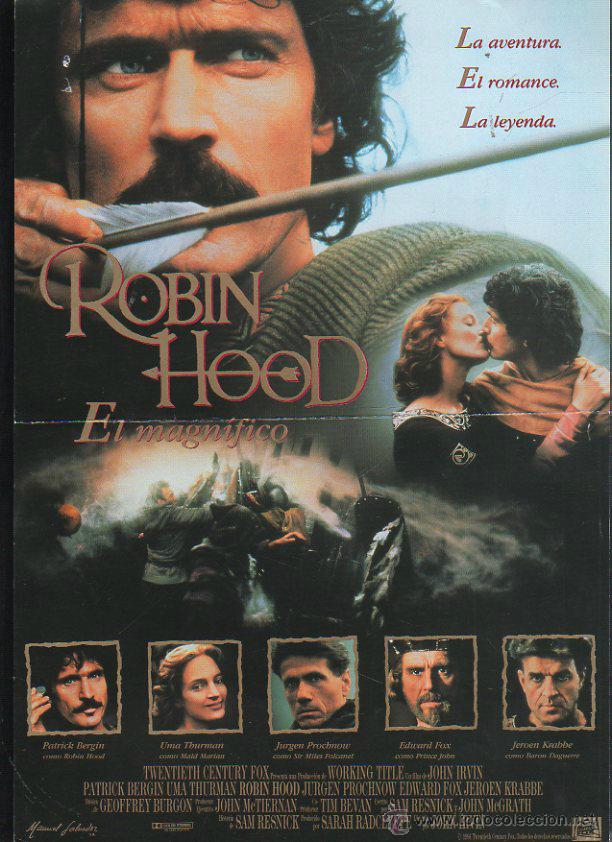 Cinema: GUIA PUBLICITARIA DE CINE DE LA PELICULA ROBIN HOOD. EL MAGNIFICO. PATRICK BERGIN