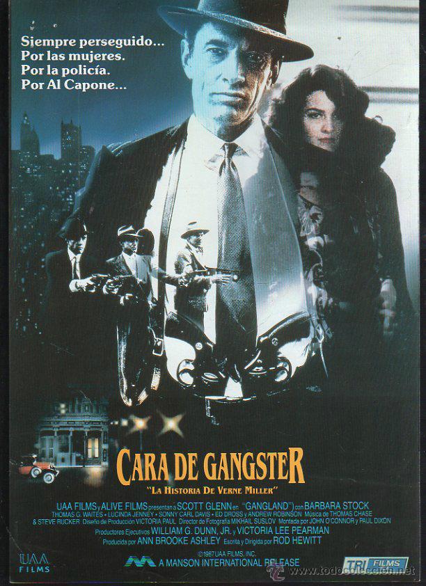 Cine: GUIA PUBLICITARIA DE CINE DE LA PELICULA CARA DE GANGSTER. SCOTT GLENN, BARBARA STOCK