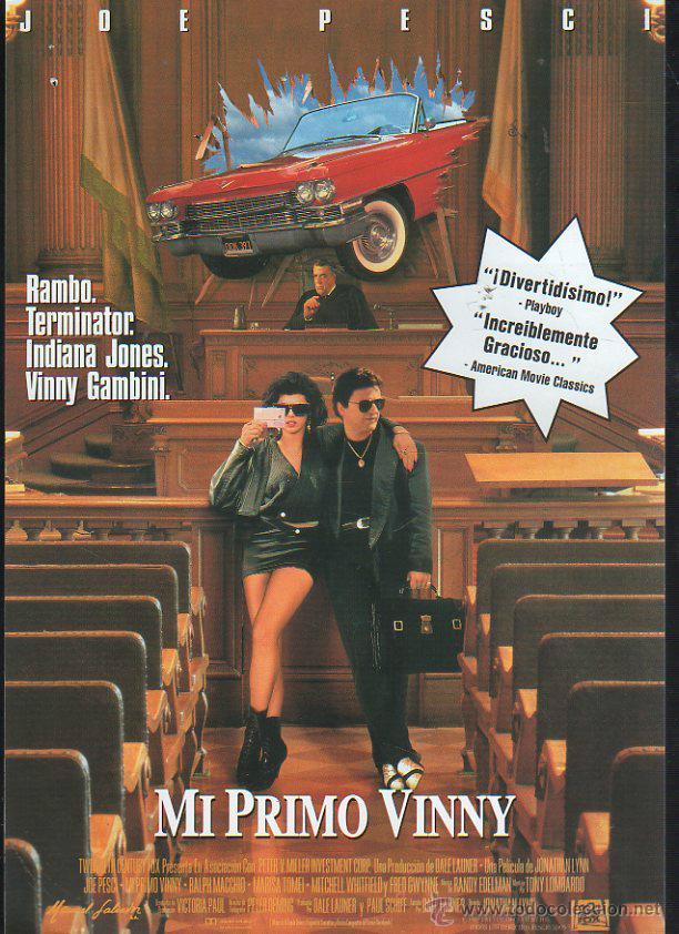 Cinema: GUIA PUBLICITARIA DE CINE DE LA PELICULA MI PRIMO VINNY. JOE PESCI