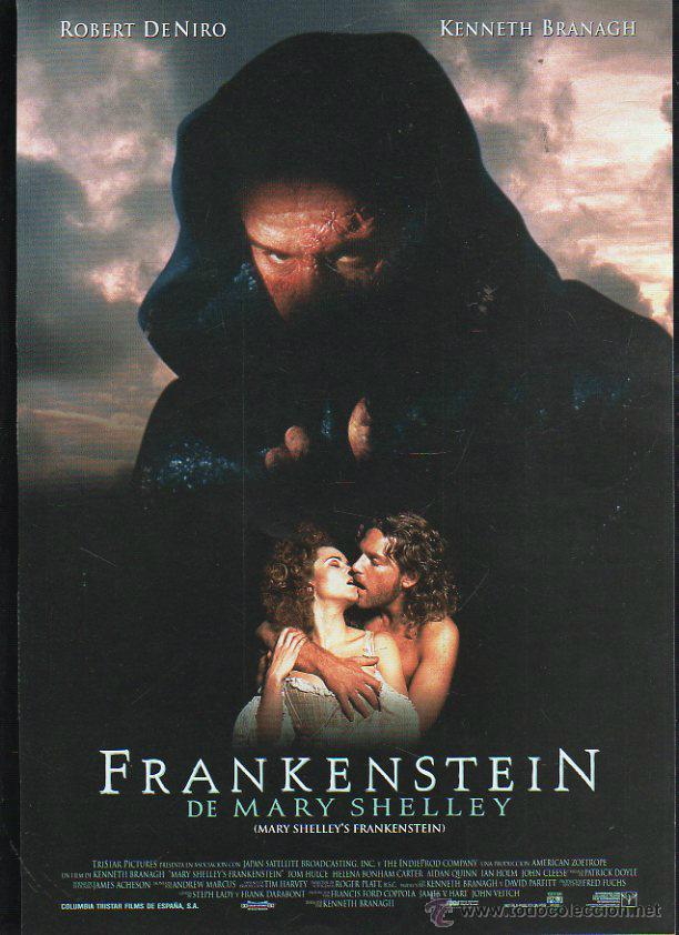 Cinema: GUIA PUBLICITARIA DE CINE DE LA PELICULA FRANKENSTEIN. ROBERT DENIRO, KENNETH BRANAGH