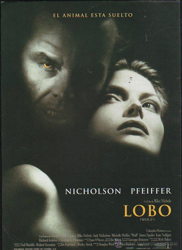 Cinema: GUIA PUBLICITARIA DE CINE DE LA PELICULA LOBO. NICHOLSON, PFEIFFER.