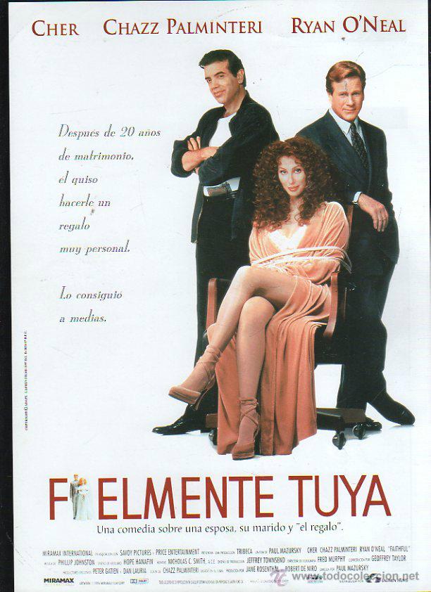 Cinema: GUIA PUBLICITARIA DE CINE DE LA PELICULA FIELMENTE TUYA. CHER, CHAZZ PALMINTERI, RYAN O'NEAL