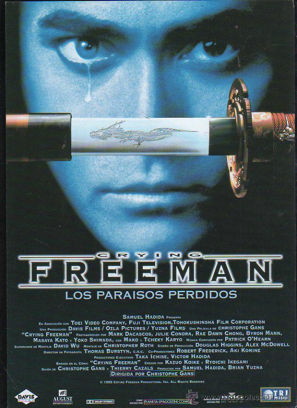 Cinema: GUIA PUBLICITARIA DE CINE DE LA PELICULA CRYING FREEMAN. MARK DACASCOS