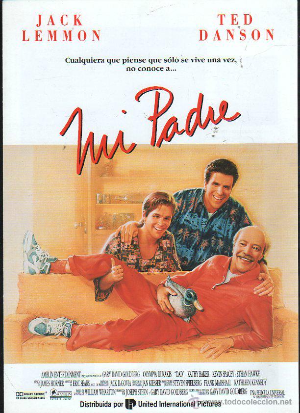 Kino: GUIA PUBLICITARIA DE CINE DE LA PELICULA MI PADRE. JACK LEMMON, TED DANSON