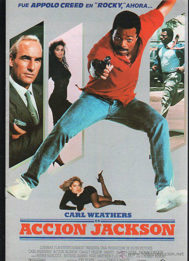Cinema: GUIA PUBLICITARIA DE CINE DE LA PELICULA ACCION JACKSON. CARL WEATHERS