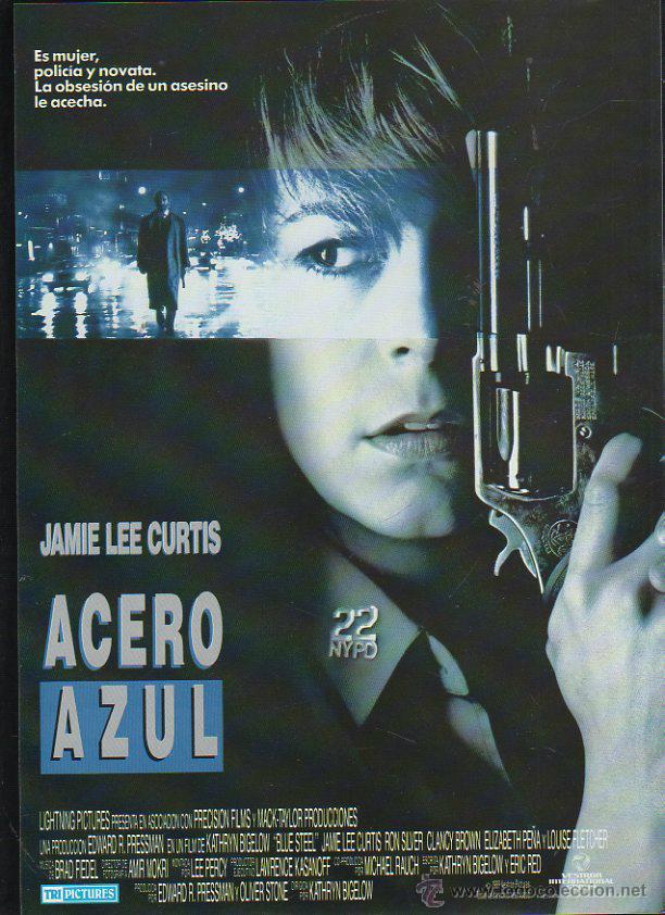 Cinema: GUIA PUBLICITARIA DE CINE DE LA PELICULA ACERO AZUL. JAMIE LEE CURTIS