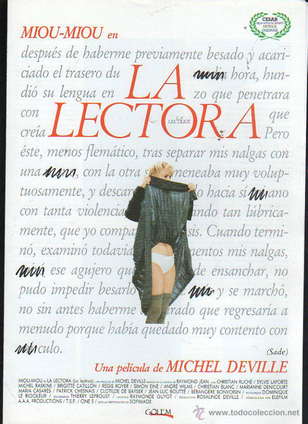 Cinema: GUIA PUBLICITARIA DE CINE DE LA PELICULA LA LECTORA.MICHEL DEVILLE