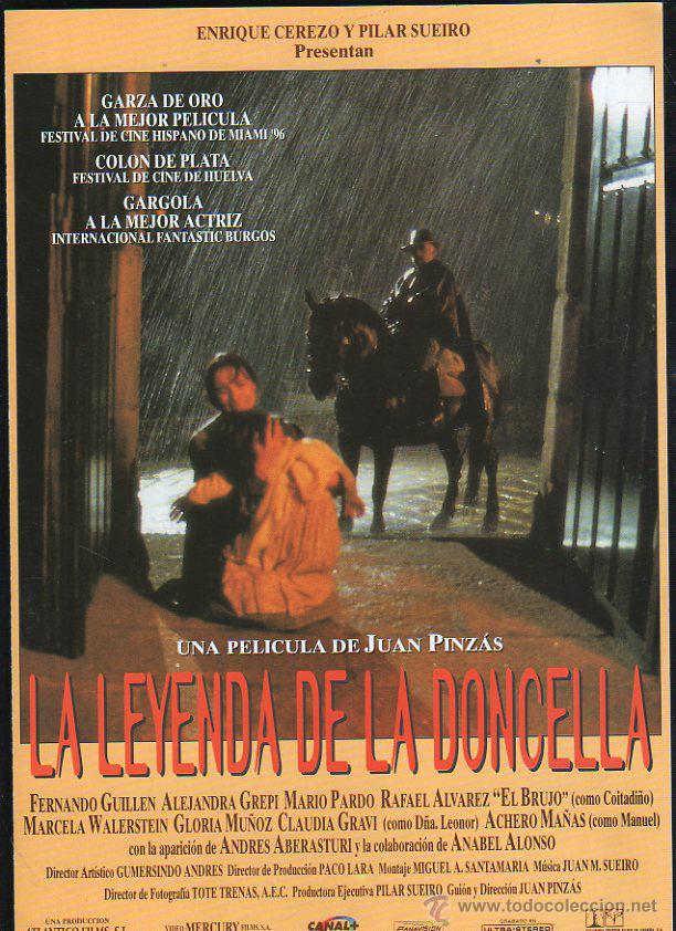Cinema: GUIA PUBLICITARIA DE CINE DE LA PELICULA LA LEYENDA DE LA DONCELLA. ENRIQUE CEREZO, PILAR SUEIRO