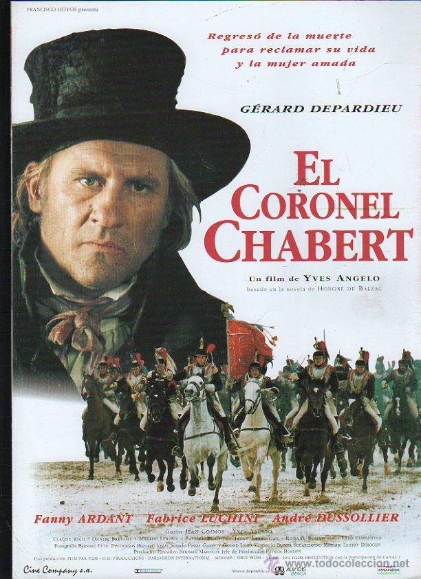 Cinema: GUIA PUBLICITARIA DE CINE DE LA PELICULA EL CORONEL CHABERT. GERARD DEPARDIEU