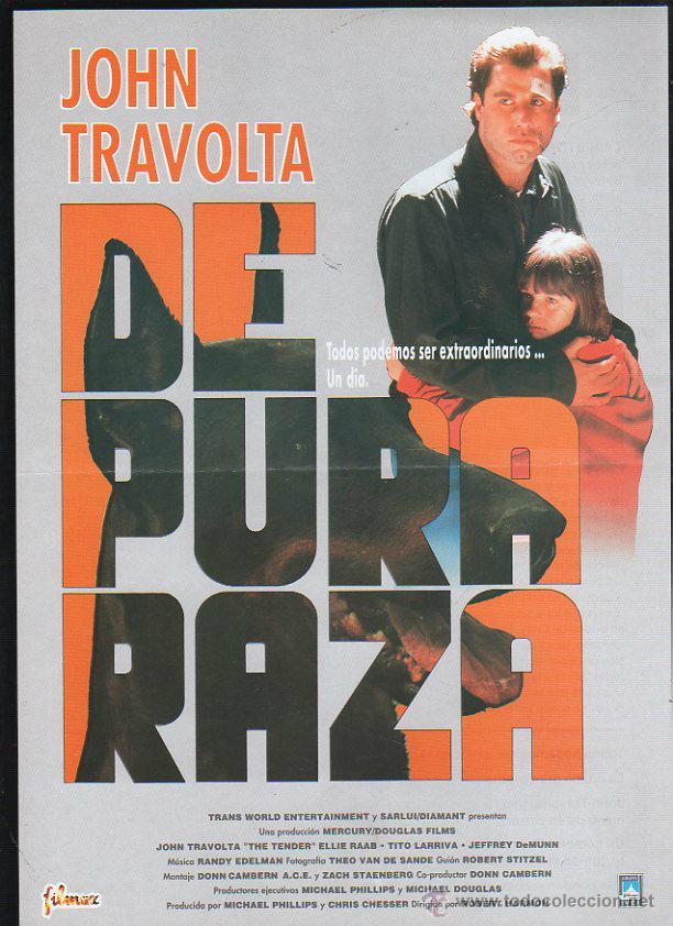 Cinema: GUIA PUBLICITARIA DE CINE DE LA PELICULA DE PURA RAZA. JOHN TRAVOLTA