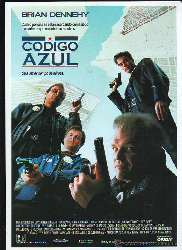 Kino: GUIA PUBLICITARIA DE CINE DE LA PELICULA CODIGO AZUL. BRIAN DENNEHY