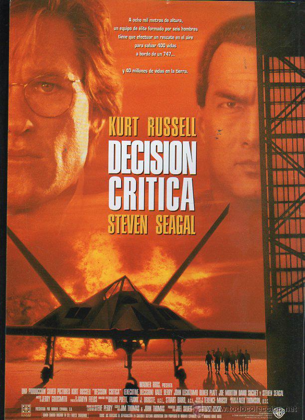 Cinema: GUIA PUBLICITARIA DE CINE DE LA PELICULA DECISION CRITICA. KURT RUSSELL, STEVEN SEAGAL