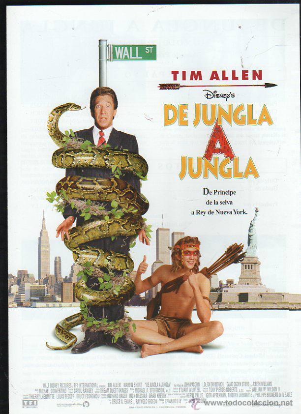 Cinema: GUIA PUBLICITARIA DE CINE DE LA PELICULA JUNGLA A JUNGLA. TIM ALLEN
