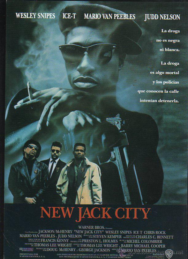 Cin&eacute;ma: GUIA PUBLICITARIA DE CINE DE LA PELICULA NEW JACK CITY. WESLEY SNIPES, ICE - T