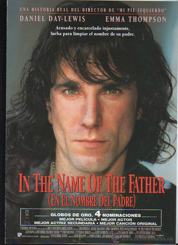Cinema: GUIA PUBLICITARIA DE CINE DE LA PELICULA IN THE NAME OF THE FATHER. EN EL NOMBRE DEL PADRE