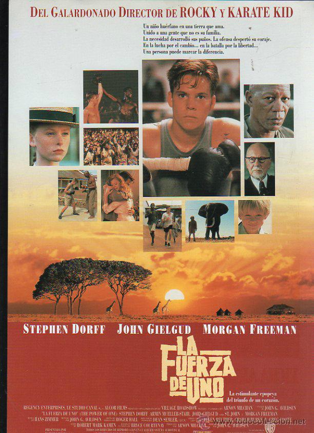 Cinema: GUIA PUBLICITARIA DE CINE DE LA PELICULA LA FUERZA DE UNO. STEPHEN DORFF, JOHN GIELGUD