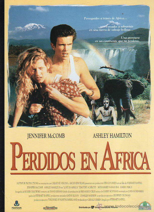 Cinema: GUIA PUBLICITARIA DE CINE DE LA PELICULA PERDIDOS EN AFRICA. JENNIFER MCCOMB, ASHLEY HAMILTON