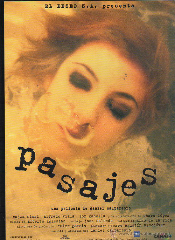 Cinema: GUIA PUBLICITARIA DE CINE DE LA PELICULA PASAJES. NAJWA NIMRI